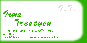 irma trestyen business card